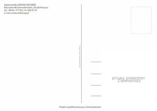 AK / Ansichtskarte Steinseifersdorf Agrotturystyka Zielone Wzgorze Ferienanlage Aussichtsturm Kat. Polen