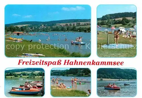 AK / Ansichtskarte Hechlingen See Freizeitspass Hahnenkammsee Badesee Strand Bootfahren Kat. Heidenheim