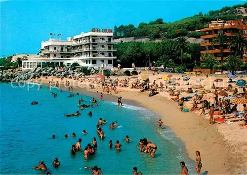 AK / Ansichtskarte Caldetas Detalle de la playa Strand Hotel Colon Kat. Caldes d Estrac