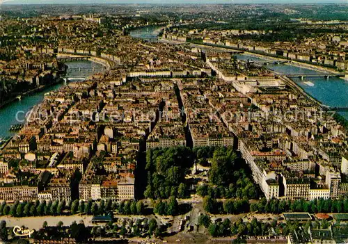 AK / Ansichtskarte Lyon France Vue generale de la Presqu ile Place Carnot vue aerienne Kat. Lyon