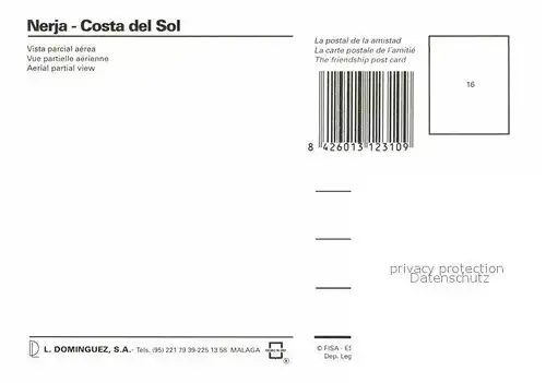 AK / Ansichtskarte Nerja Costa del Sol Vista parcial aerea Kat. Axarquia Costa del Sol