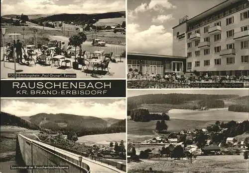 Rauschenbach Brand-Erbisdorf OT Rauschenbach FDGB Erholungsheim Terrasse Sperrmauer Rauschenbachtalsperre /  /