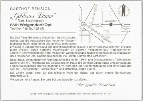 Weigendorf Weigendorf Gasthof Pension Goldenes Lamm * /  /