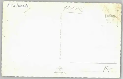 Arzbach Arzbach Kirchstein Brauneck ungelaufen ca. 1955 /  /