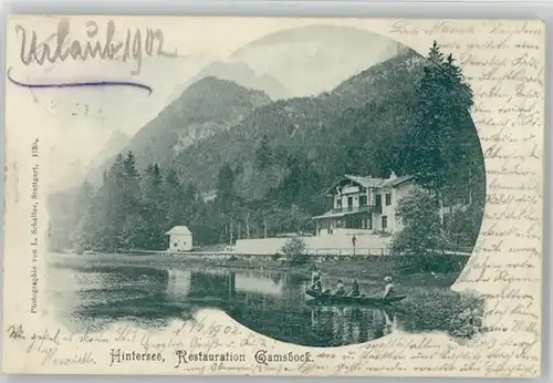 Hintersee Restaurant Gamsbock x 1902