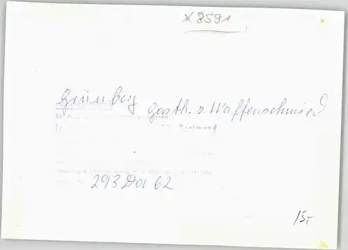 Gruenberg Gasthof Pension Waffenschmied * 1962