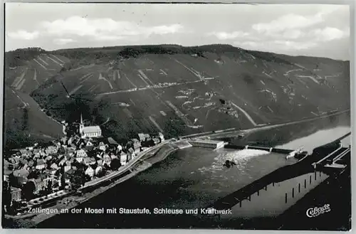 Zeltingen Staustufe Schleuse Kraftwerk *