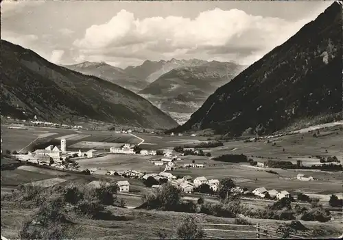 	Muestair Panorama Val Muestair Graubuenden gegen die Oetztaler Alpen /  /