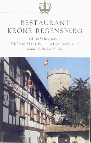 Regensberg Regensberg Restaurant Krone * /  /