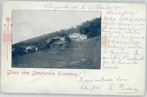 Langenbruck Langenbruck [Handschriftlich] Sanatorium Erzenberg x /  /