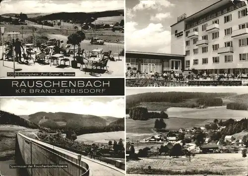 Rauschenbach Brand-Erbisdorf OT Rauschenbach FDGB Erholungsheim Terrasse Sperrmauer Rauschenbachtalsperre /  /