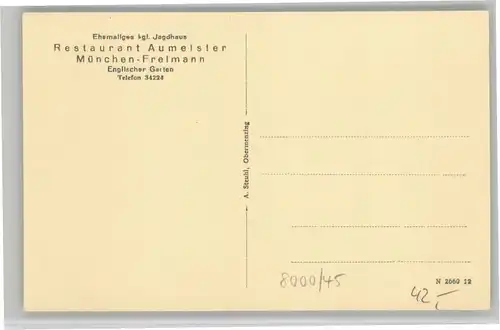 Freimann Muenchen Restaurant Aumeister *