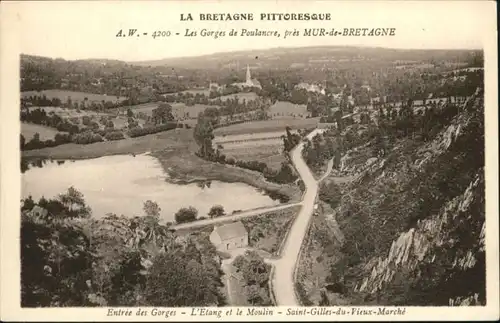 Saint-Gilles-Vieux-Marche Gorges Etang Moulin *