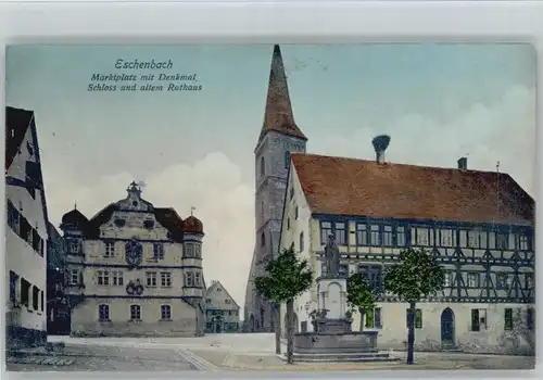 Eschenbach Marktplatz Denkmal Schloss Rathaus x