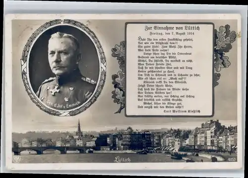 Luettich Luettich Gedicht Curt Wolfram Kiesslich General Infanterie von Emmich x / Belgien /Belgien