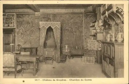 Gruyeres Gruyeres Schloss Chambre du Comte * /  /