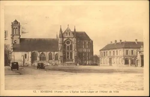 Soissons Soissons Eglise Saint-Leger Hotel de Ville * /  /