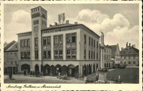 Moosburg Moosburg Rathaus Mariensaeule * /  /