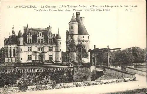 Chenonceaux Chateau Tour Marques Pont-Levis *