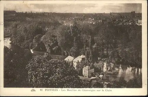 Poitiers Moulin Chasseigne Clain x