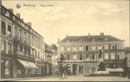 Maubeuge Place Armes Banque Cafe Louis *