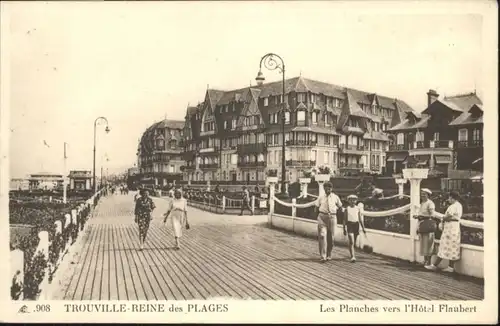 Trouville Reine Plages Planches Hotel Flaubert *