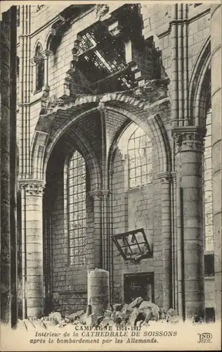 Soissons Soissons Cathedrale Zerstoerung * /  /