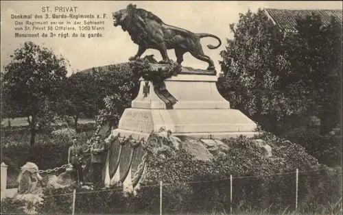 Saint-Privat Denkmal 3. Garde-Regiment Monument Loewe *