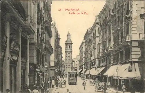 Valencia Strassenbahn Calle Paz *