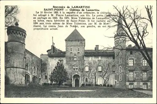 Saint Point Saint Point Chateau de Lamartine * /  /