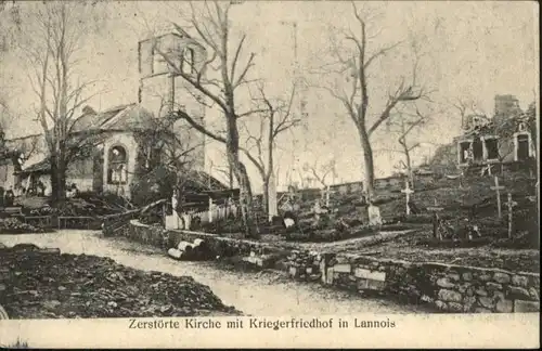 Lannois Kirche Friedhof Zerstoerung x