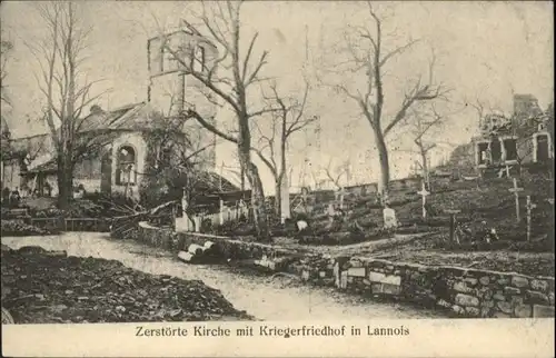 Lannois Kirche Friedhof Zerstoerung x