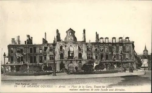 Arras Grande Guerre Place Gare *