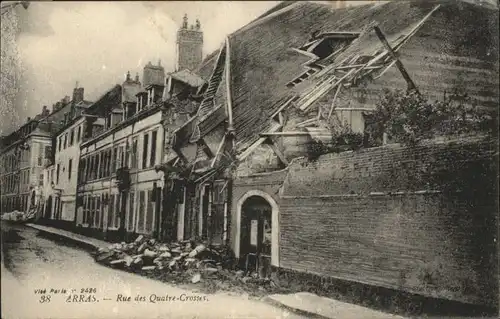 Arras Rue Quatre-Crosses Zerstoerung *