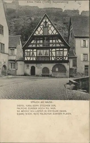 Kaysersberg Altes Haus Spruch x
