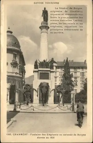 Chambery Fontaine Elephants Colonne Boigne *