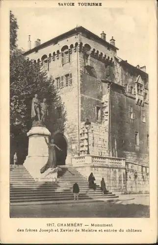 Chambery Monument des freres Joseph et Xavier de Maistre Entree du Chateau *