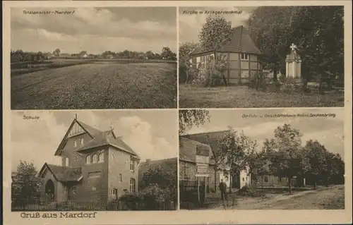 Mardorf Schule Kirche Dorfstrasse Geschaeftshaus Heinr. Dankenbring *