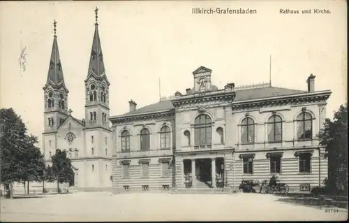 Illkirch-Grafenstaden Rathaus Kirche x