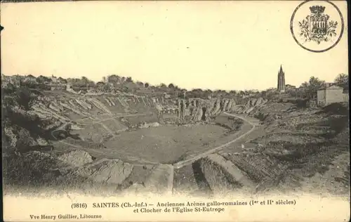 Saintes Anciennes Arenes Gallo-Romaines Clocher Eglise St. Eutrope x