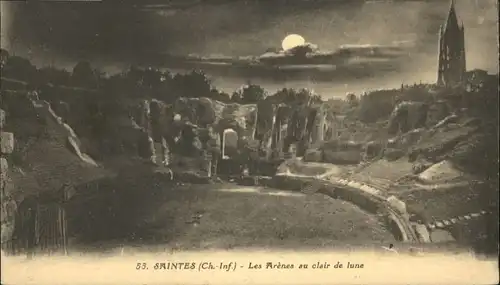 Saintes les Arenes au clair de lune *