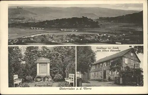 Unterrieden Witzhausen Werra Denkmal Gasthaus zur Linde *