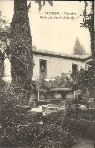 Granada Alhambra Paito Jardin Lindaraja *