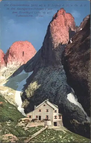 Grasleitenhuette Rosengarten Dolomiten Kesselkogel Valbuonturm Tirol *