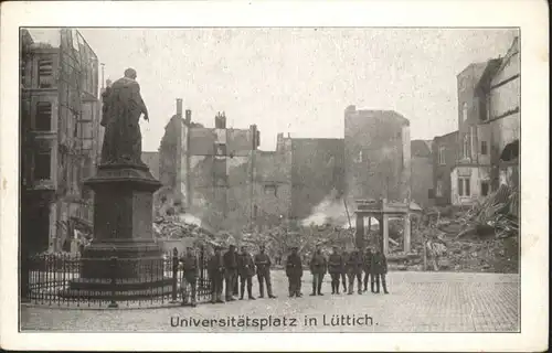 Luettich Universtaetsplatz Zerstoerung *