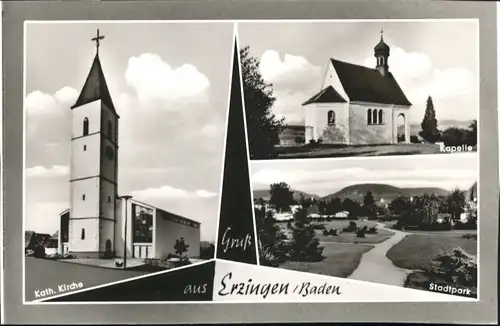 AK / Ansichtskarte Erzingen Baden Kirche Kapelle Stadtpark *