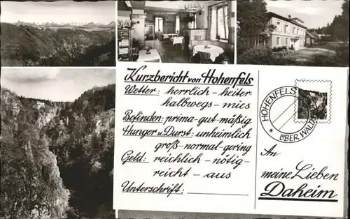 AK / Ansichtskarte Hohenfels Waldshut Gasthaus Pension  *