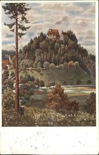 AK / Ansichtskarte Waldburg Schloss nach einem Aquarell von Kuenstler V. Marschall x