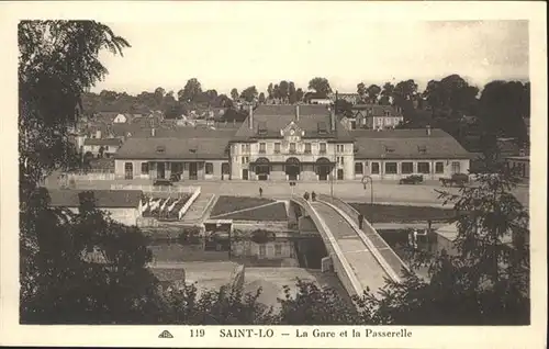 AK / Ansichtskarte Saint-Lo la Gare la Passerelle *