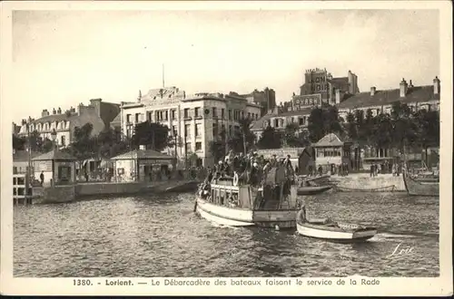 AK / Ansichtskarte Lorient le Debarcadere des bateaux faisant le service de la Rade *